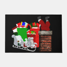 Festsitzender Weihnachtsmann-Türmatte