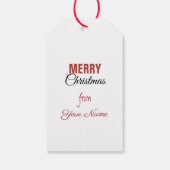 Festsive Merry Christmas Candy Cane Geschenkanhänger (Rückseite)