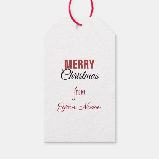 Festsive Merry Christmas Candy Cane Geschenkanhänger (Rückseite)