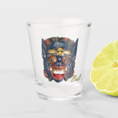 Festsmaske Bali 2 Schnapsglas (Vorderseite)