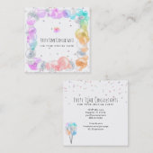 *~* Festspielballoons Regenbogen-Event-Planner für Quadratische Visitenkarte (Vorne/Hinten)