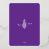 Festspiele Weihnachten Lila Folieneinladung (Rückseite)