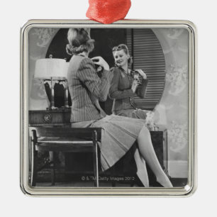 Feststecken Silbernes Ornament