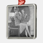 Feststecken Silbernes Ornament (Links)