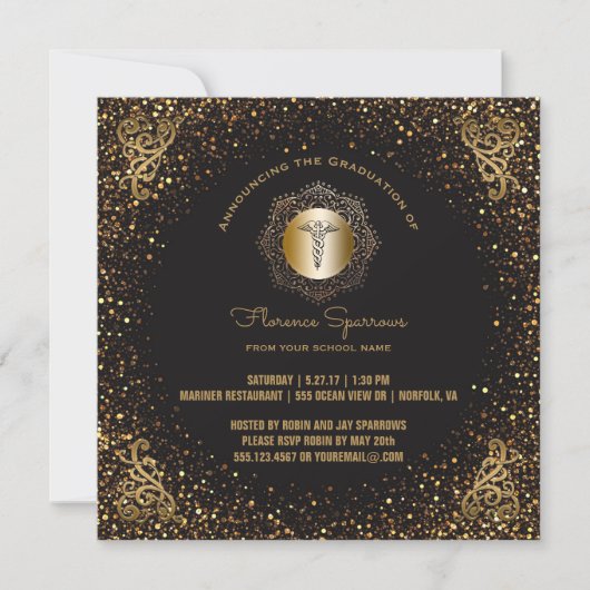 Feststeckende Zeremonie des Einladung (Vorderseite)