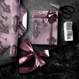 Feststell- und Schlüsselpinke   Vintage Entkopplun Geschenkpapier