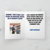 Feststellungspersonal Funny Police Geburtstag Karte (Innenseite)