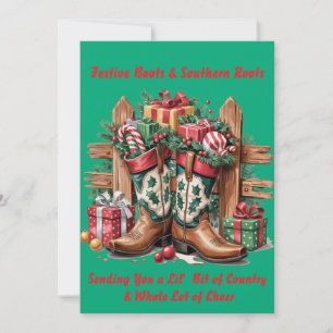 Feststiefel Feiertagskarte