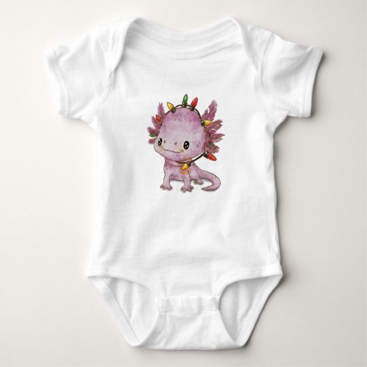 Feststoff Axolotl Baby Strampler (Vorderseite)