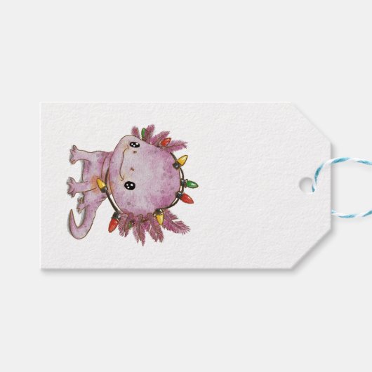 Feststoff Axolotl Geschenkanhänger (Vorderseite (Horizontal))
