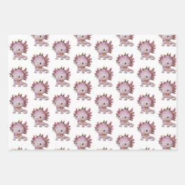Feststoff Axolotl Geschenkpapier Set