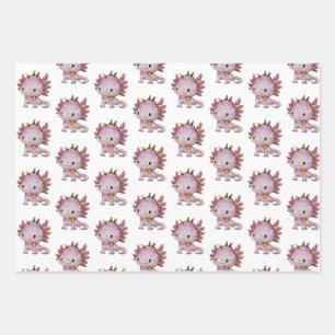 Feststoff Axolotl Geschenkpapier Set