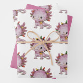 Feststoff Axolotl Geschenkpapier Set (Beispiel)