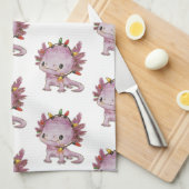 Feststoff Axolotl Geschirrtuch (Viertel Falte)