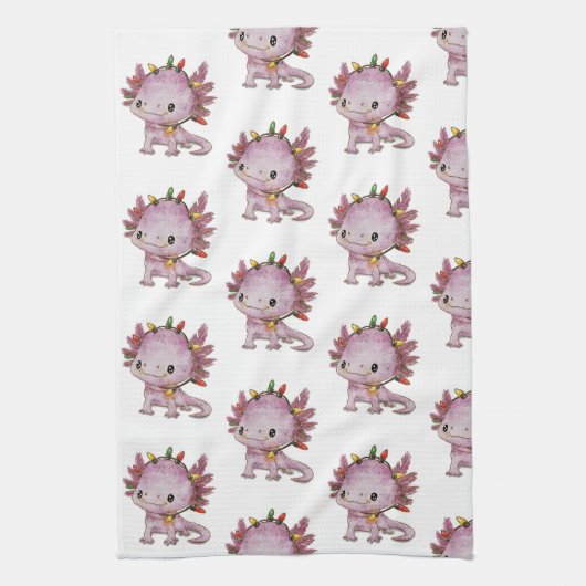 Feststoff Axolotl Geschirrtuch (Vertikal)