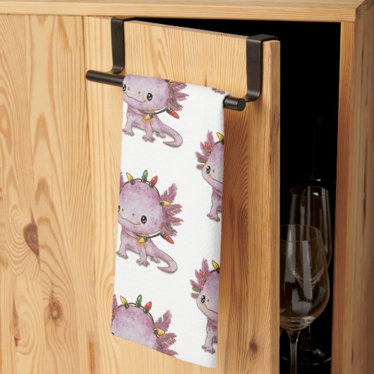 Feststoff Axolotl Geschirrtuch (Drittel gefaltet)
