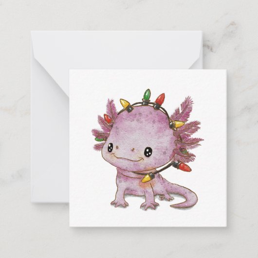 Feststoff Axolotl Mitteilungskarte (Vorderseite)