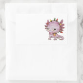 Feststoff Axolotl Rechteckiger Aufkleber (Tasche)
