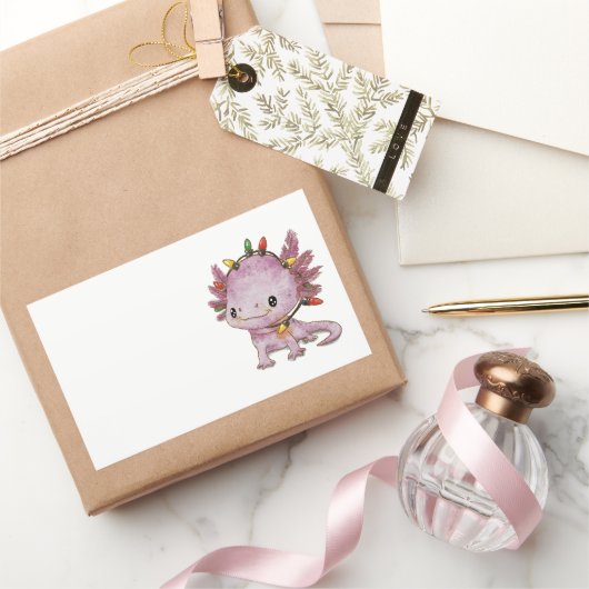 Feststoff Axolotl Rechteckiger Aufkleber (Schenken)