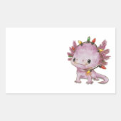 Feststoff Axolotl Rechteckiger Aufkleber (Vorderseite)