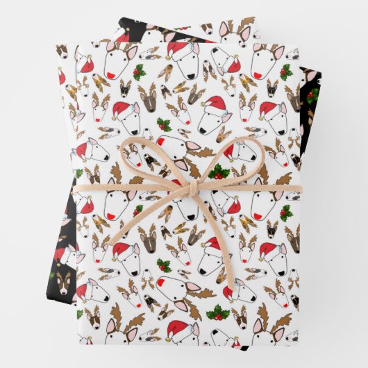 Feststoffe auf weißem Umhüllungspapier Geschenkpapier Set (Beispiel)