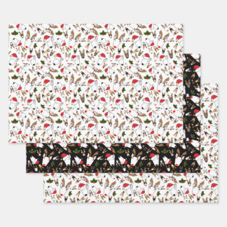 Feststoffe auf weißem Umhüllungspapier Geschenkpapier Set