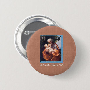 Festtag des hl. Josef mit Säugling Jesus Button