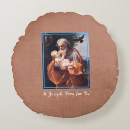 Festtag des hl. Josef mit Säugling Jesus Rundes Kissen