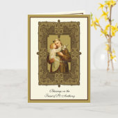Festtag St. Anthony Jesus Religious Card Karte (Gelbe Blume)