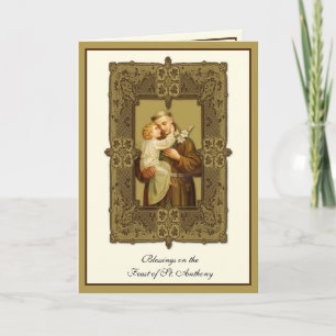 Festtag St. Anthony Jesus Religious Card Karte