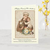 Festtag St. Anthony Padua Kind Jesus Card Karte (Gelbe Blume)