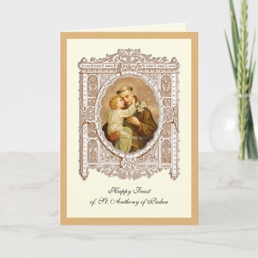 Festtag St. Anthony Padua Kind Jesus Card Karte (Vorderseite)
