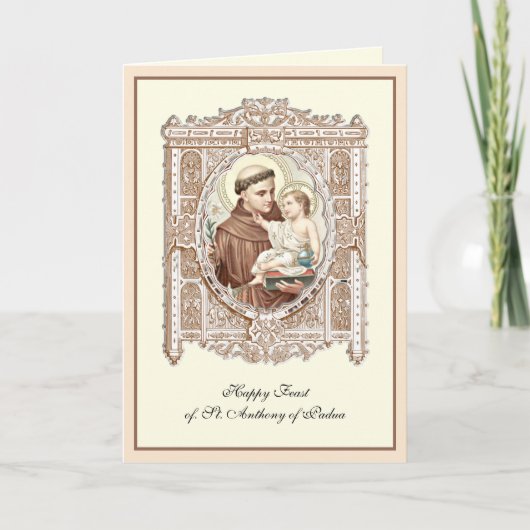 Festtag St. Anthony Padua Kind Jesus Card Karte (Vorderseite)