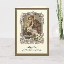 Festtag St. Anthony Padua Kind Jesus Card Karte