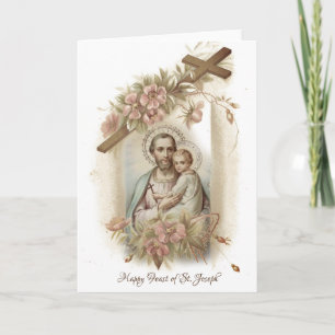 Festtag St. Joseph und Jesuskind Karte