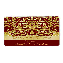 Festtage Damask Küche Leckerei Backetikett