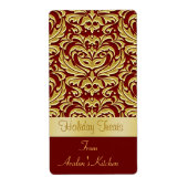 Festtage Damask Küche Leckerei Backetikett (Vorne)