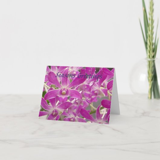 Festtages-Orchideen Feiertagskarte (Vorderseite)