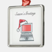 Festtages-Weihnachtsverzierung Silbernes Ornament (Links)