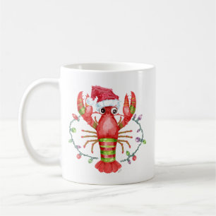Festtags-Hummer-Weihnachtstasse mit Santa-Hut Kaffeetasse