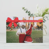 Festtags-Schleife Feiertagskarte (Stehend Vorderseite)