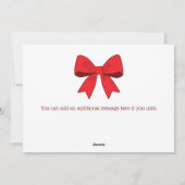 Festtags-Schleife Feiertagskarte (Rückseite)