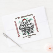 Festtagsaufkleber für Weihnachtsaufenthalt Quadratischer Aufkleber (Umschlag)