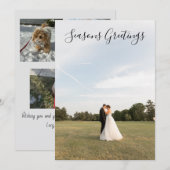 Festtagsgrüße Script Foto Karte (Vorne/Hinten)