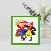 Festtagsmahlzeit Niederländisch Feiertagskarte (Stehend Vorderseite)