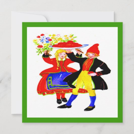 Festtagsmahlzeit Niederländisch Feiertagskarte (Vorderseite)