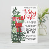 Festtagsmarkt Shopping Einladung (Stehend Vorderseite)