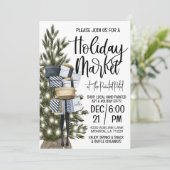 Festtagsmarkt Shopping Einladung (Stehend Vorderseite)