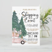 Festtagsmarkt Shopping Einladung (Stehend Vorderseite)