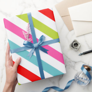 Festtagsmuster – Retro-Festtagsstreifen Geschenkpapier